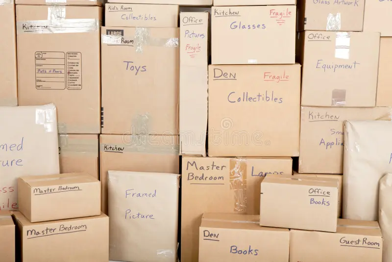 Labeled boxes