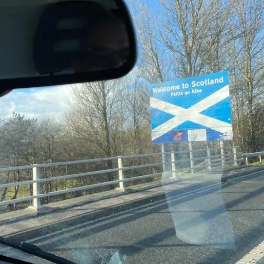 Welcome to Scotland sign