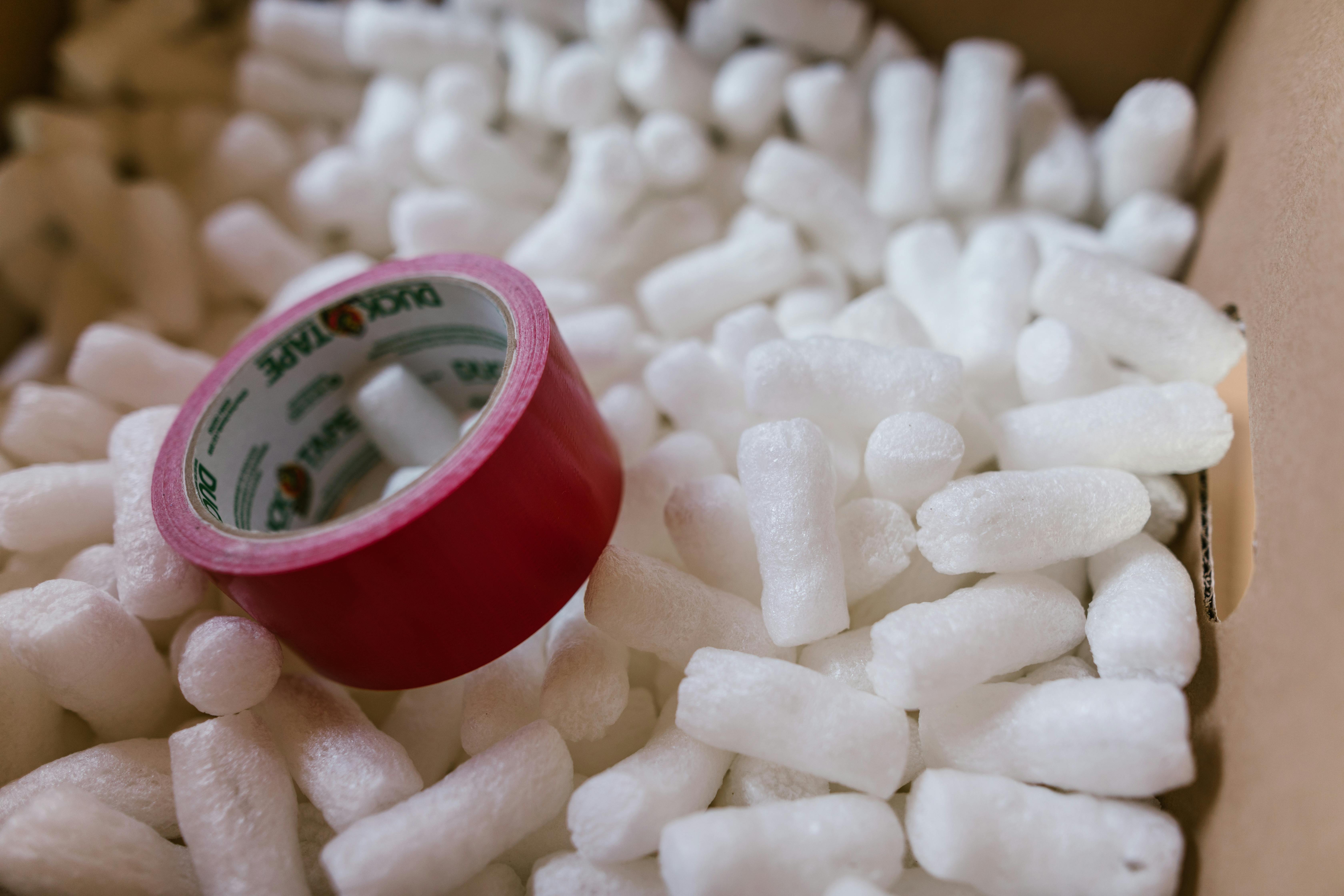 Fragile items wrapped in bubble wrap